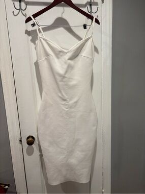 REBDOLLS White Spaghetti Strap Bodycon Dress